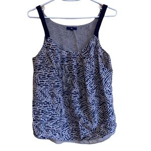 Gap leopard print ribbon tank in black / taupe - small